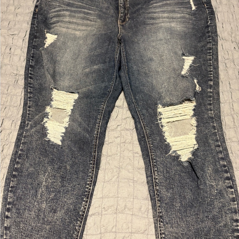 Vanilla Star Distressed Gray Jeans for Women